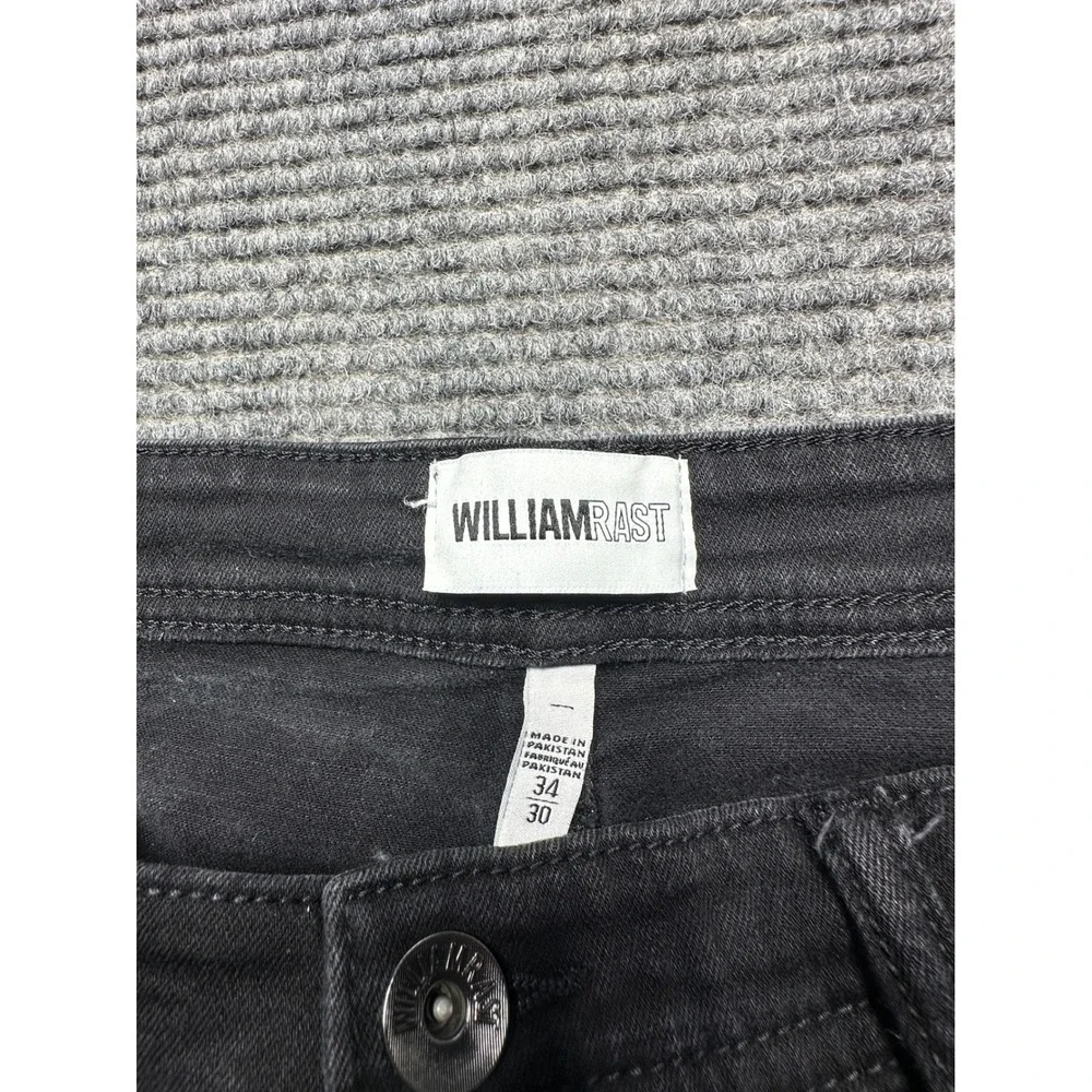 William Rast Jeans Men 34x30 Black Dean Slim Straight